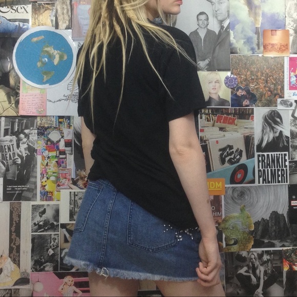 Free People Rhinestone Embellished Denim Miniskirt - Picture 4 of 4